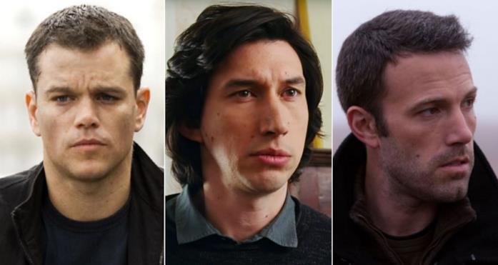 Collage dei tre attori in tre film