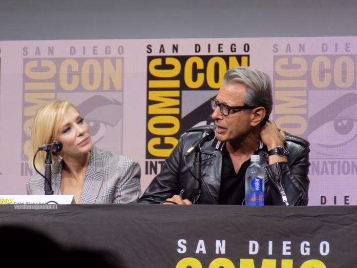 Cate Blanchett e Jeff Goldblum al San Diego Comic-Con 2017 SDCC 2017, Cate Blanchett e Jeff Goldblum al panel dei Marvel Studios