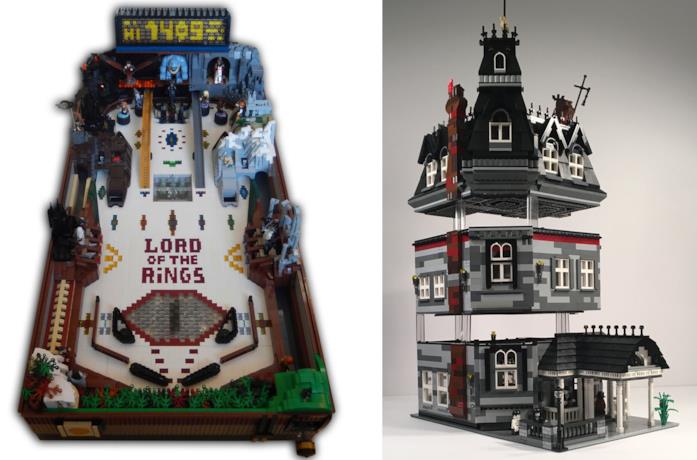 Set LEGO: casa della famiglia Addams, flipper e un albero di ciliegio