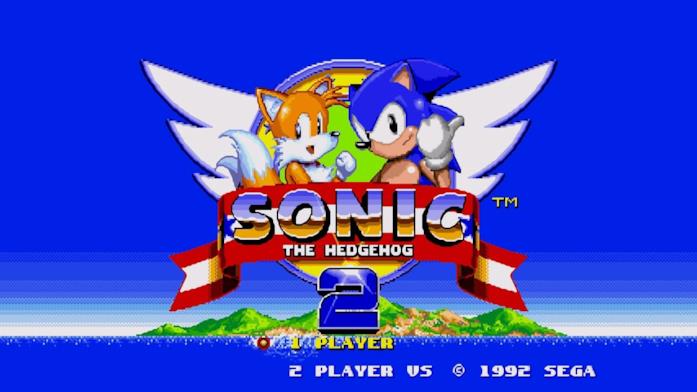 Tails nel logo del secondo Sonic Tails così come appariva nel logo di Sonic 2