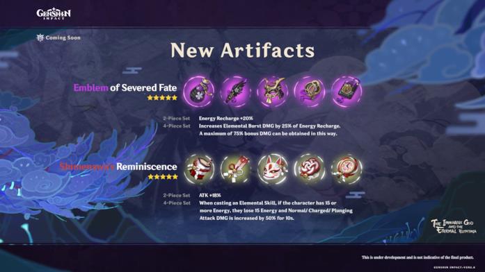 Nuovi artefatti per la versione 2.0 di Genshin Impact I set Emblem of Severed Fare e Shimenawa's Reminiscence