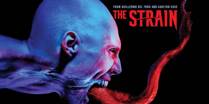 Il poster della seconda stagione di The Strain Un vampiro di The Strain nel poster della serie TV