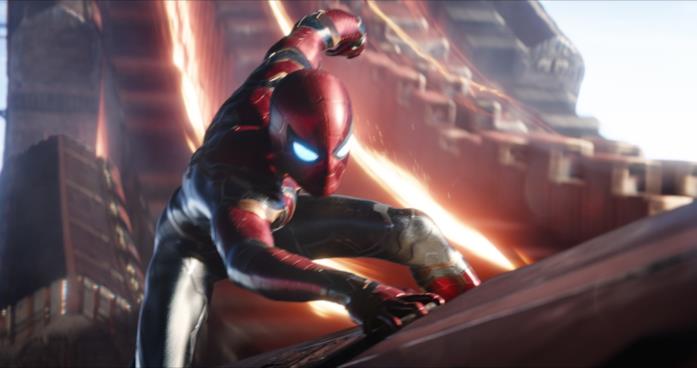 Spider-Man in una scena di Avengers: Infinity War Spider-Man nello spazio