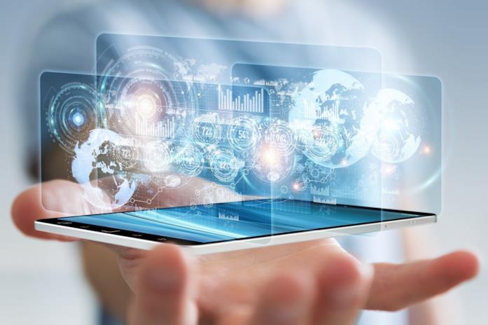Un concept di uno smartphone in grado di proiettare ologrammi