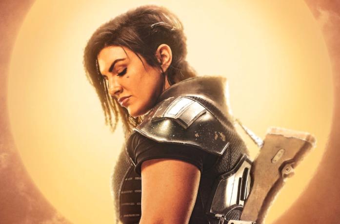 Gina Carano in un poster promozinale di The Mandalorian