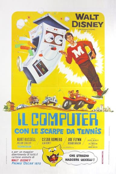 Poster Il computer con le scarpe da tennis
