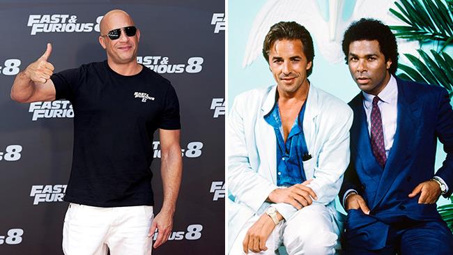 Vin Diesel alla presentazione di Fast 8 e i protagonisti di Miami Vice