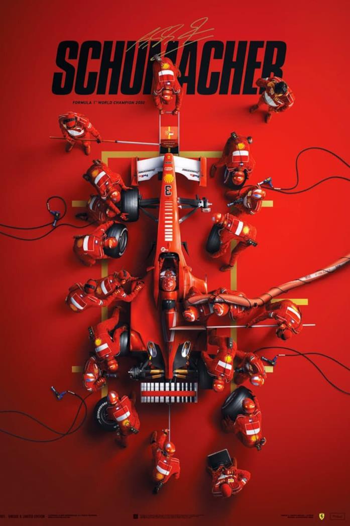 Schumacher, il poster del docu-film Il poster di Schumacher, dedicato al grande campione di F1