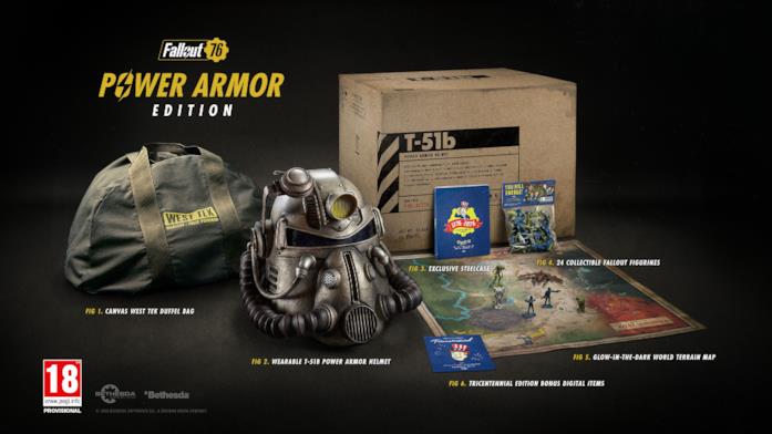 Fallout 76, la discordia sulla Power Armor Edition La Power Armor Edition di Fallout 76 in tutti i suoi contenuti