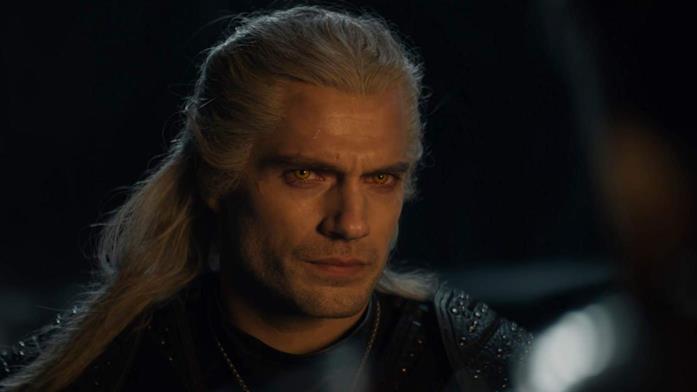 Henry Cavill in una scena della serie The Witcher