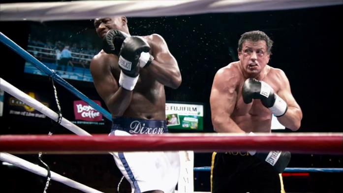 Rocky Balboa vs Mason Dixon Rocky Balboa da un pugno a Mason Dixon, nel film Rocky Balboa