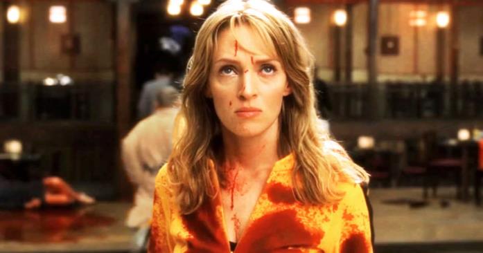 Uma Thurman in una sequenza di Kill Bill Uma Thurman, La Sposa in Kill Bill