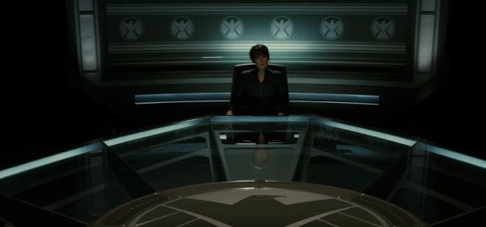Gli extra Marvel da vedere su Disney+ Maria Hill nella sala dell'interrogatorio