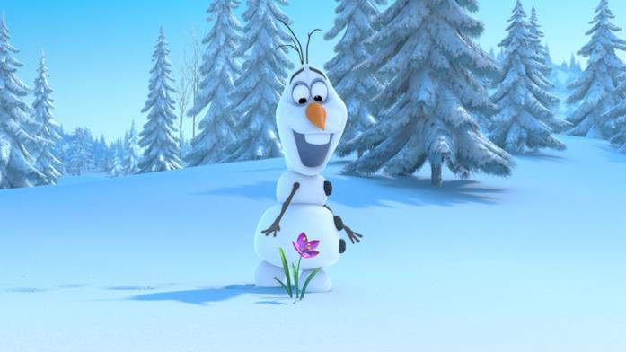 Frozen - Il regno di ghiaccio Olaf in una scena di Frozen - Il regno di ghiaccio