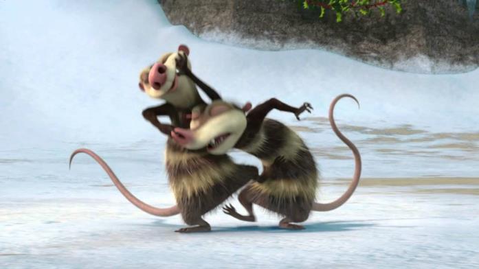 L'era glaciale 3, Crash e Eddie Crash e Eddie, protagonisti de L'era glaciale 3 - L'alba dei dinosauri