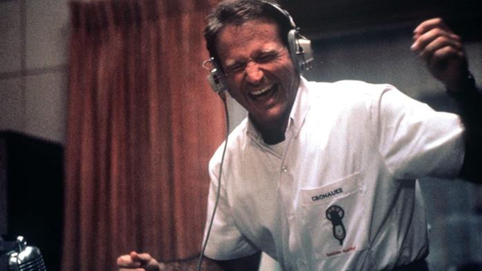 Robin Williams nel film cult Good Morning, Vietnam