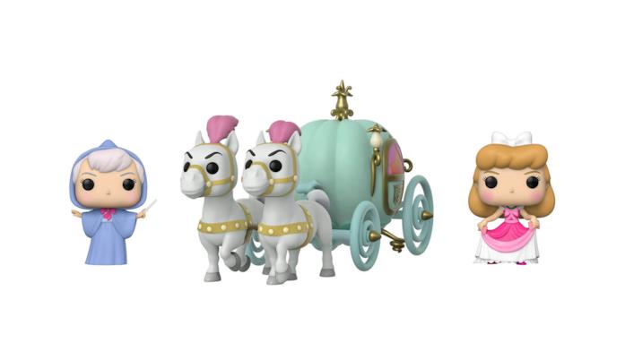 Funko Pop di Cenerentola, carrozza e Fata Turchina