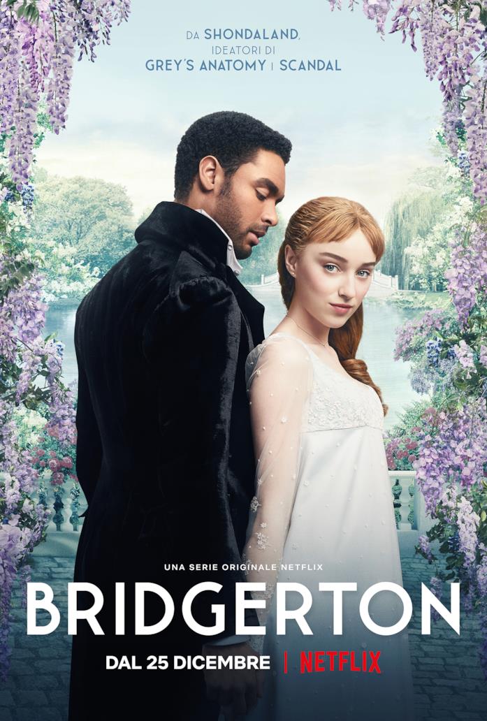 Bridgerton, la nuova serie dal 25 dicembre su Netflix Phoebe Dynevor e Regé-Jean Page nel poster ufficiale di Bridgerton
