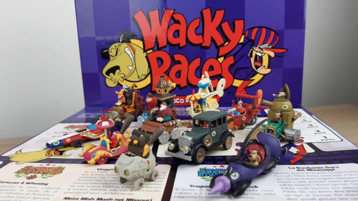Le miniature dell'edizione Deluxe Le miniature dell'edizione Deluxe del gioco di Wacky Races