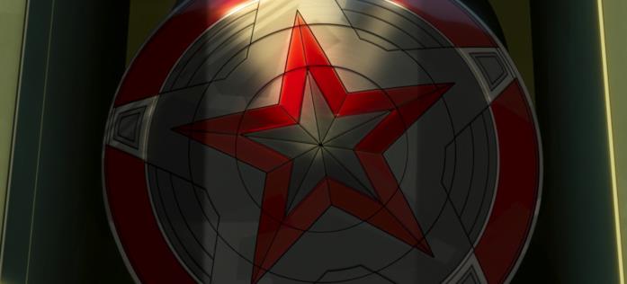 What If...? 1x8 la citazione a Black Widow e Red Guardian Uno scudo come quello di Capitan America ma con colori diversi, rosso e grigio