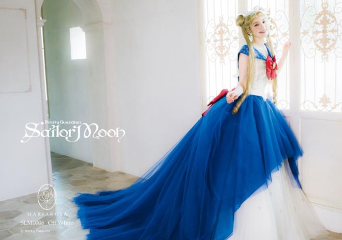 Abito sposa Sailor Moon L'abito da sposa Sailor Moon con i colori della guerriera