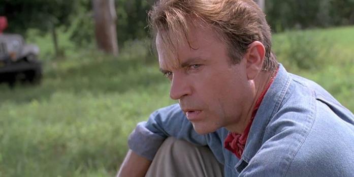 Alan è il protagonista maschile del primo film Alan rimane sbigottito davanti ai dinosauri
