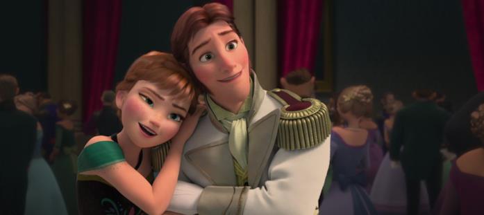 Una scena di Frozen: Anna e Hans Frozen scena