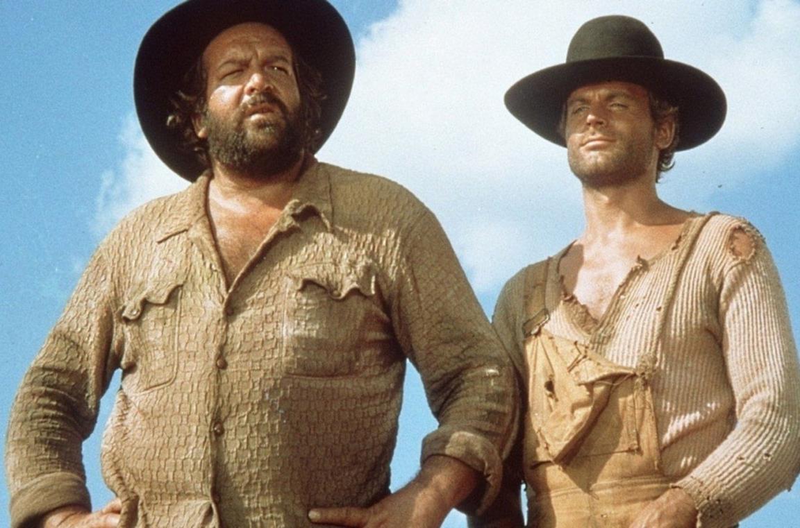 Primo piano di Bud Spencer e Terence Hill
