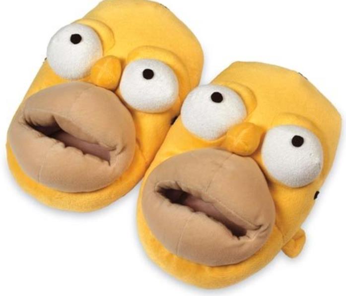 Pantofole di Homer Simpson Le pantofole con la faccia di Homer Simpson