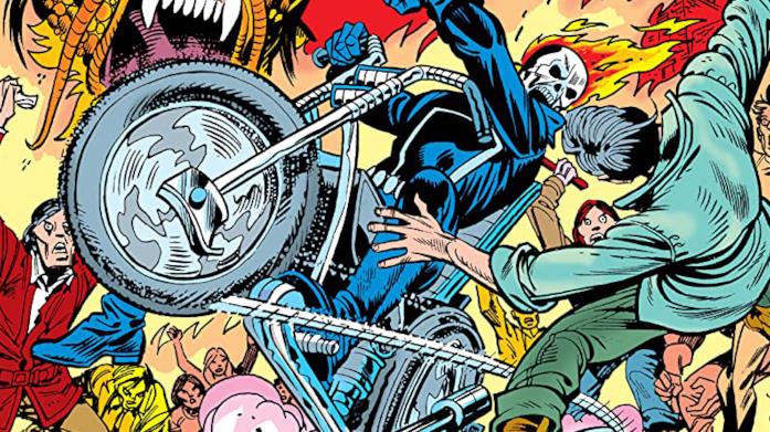 Ghost Rider, uno dei più celebri avversari di Mefisto Dettaglio della cover di Ghost Rider Masterworks Vol. 2
