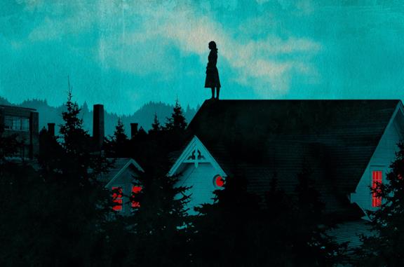 Una misteriosa figura si trova sopra il tetto di una casa di Castle Rock