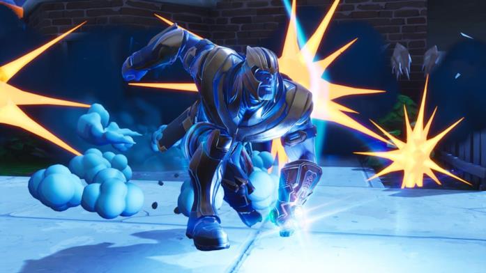Thanos in azione in Fortnite Thanos e il Guanto dell'Infinito arrivano in Fortnite con un evento