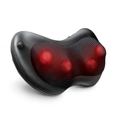 Naipo Cuscino Massaggiante Massaggiatore Cervicale e Spalle con Calore e 3D Shiatsu, Massaggio Muscolare Collo Schiena Lombare Gambe e Piedi, Adatto per Casa, Ufficio e Auto Uso - Nero