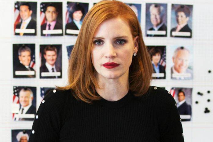 Elizabeth Sloane, protagonista di Miss Sloane - Giochi di potere Una sequenza di Miss Sloane - Giochi di potere
