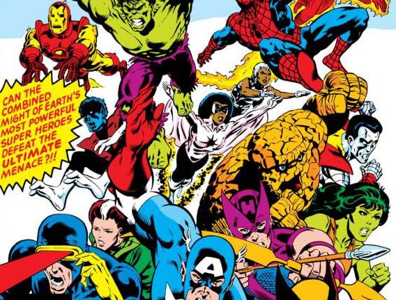 Le Guerre Segrete, un momento chiave per la storia Marvel Dettaglio della cover di Marvel Super Heroes Secret Wars #1