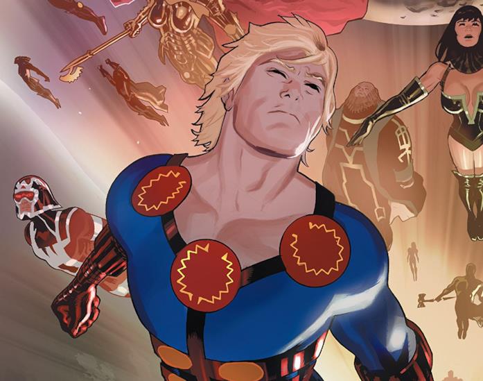 Gli Eterni, i nuovi eroi del Marvel Cinematic Universe Dettaglio della cover di Eternals: To Slay A God
