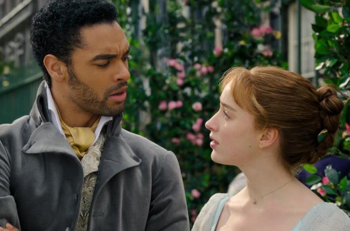 Simon e Daphne alla fine della stagione 1 di Bridgerton