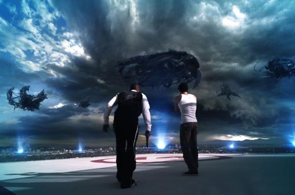 Una scena tratta da Skyline