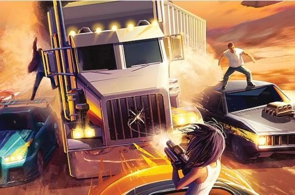 L'immagine sulla scatola del board game di Fast and Furious