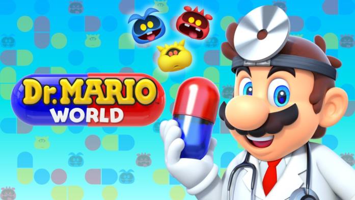 Mario veste i panni del dottore in Dr. Mario World