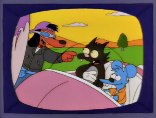 Grattachecca e Fichetto e Pucci I personaggi di Grattachecca e Fichetto e Pucci nella puntata de I Simpson