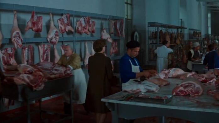 Elena al salumificio Soccavo Elena cerca Lila al salumificio dei Soccavo