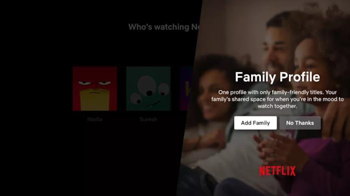 Netflix avvia i test per il nuovo Profilo Famiglia Screen con i dettagli del Family Profile di Netflix