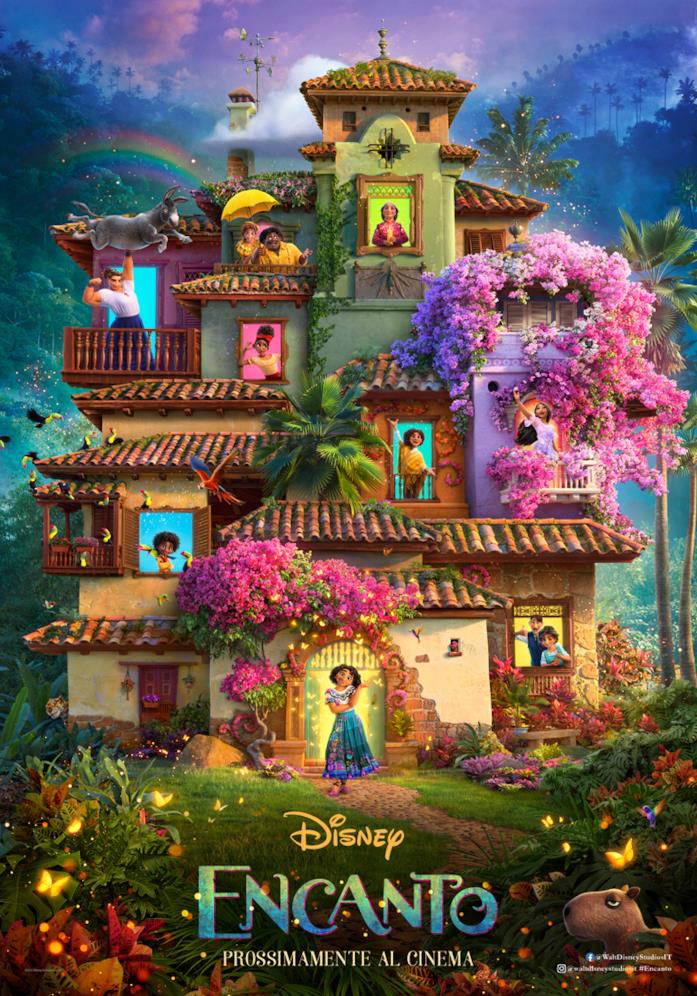 Il poster promozionale del film Encanto Il poster del film d'animazione Encanto
