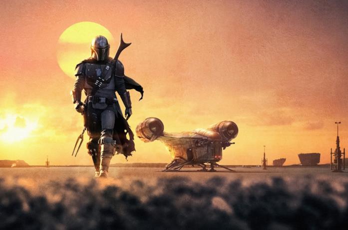 Un poster promozionale di The Mandalorian