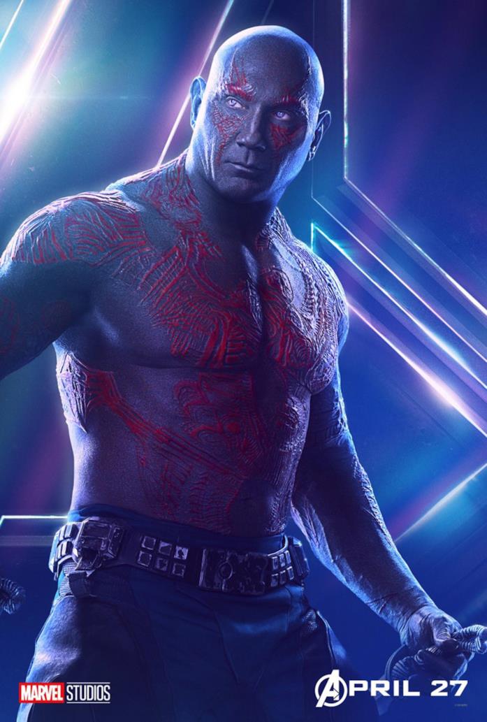 Dave Bautista nei panni di Drax Dave Bautista è Drax