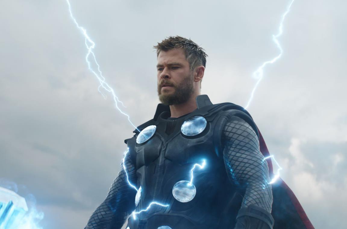 Chris Hemsworth è Thor in una scena di Avengers: Infinity War