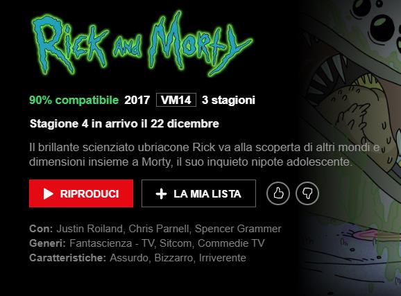 Netflix rivela la data d'uscita di Rick e Morty 4