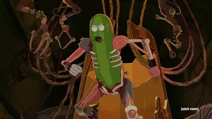 Cetriolo Rick, in Rick and Morty Rick and Morty, una scena tratta dalla terza stagione