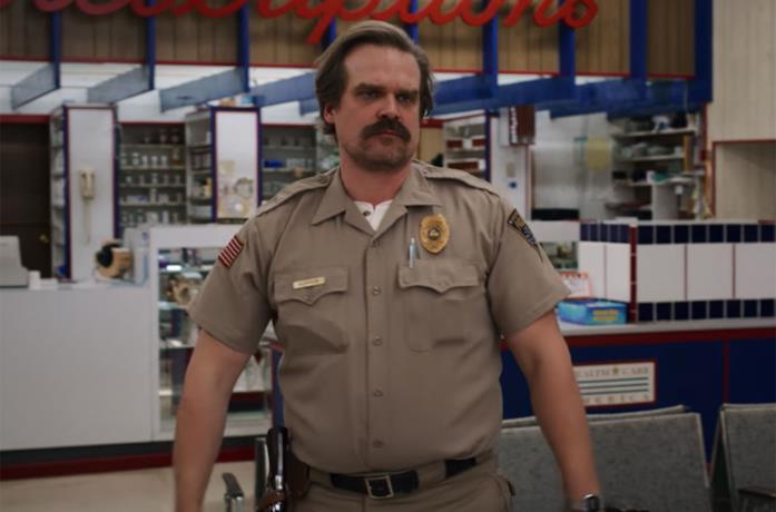 Lo sceriffo Hopper in Stranger Things 3
